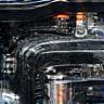 Engine cleaning in process