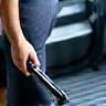 Vacuuming a car interior